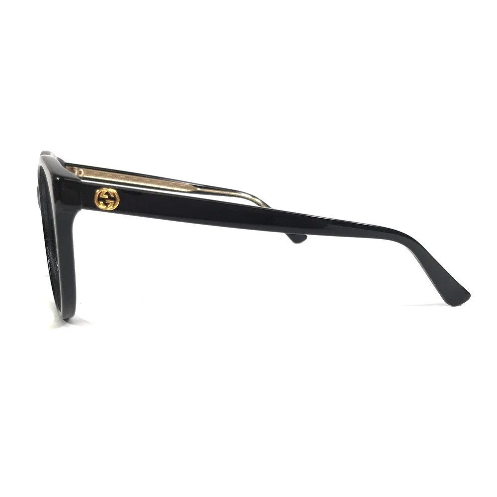 Gucci Eyeglasses Frames GG3820/S Y6C9O Black Gold Round Full Rim 54-19-140